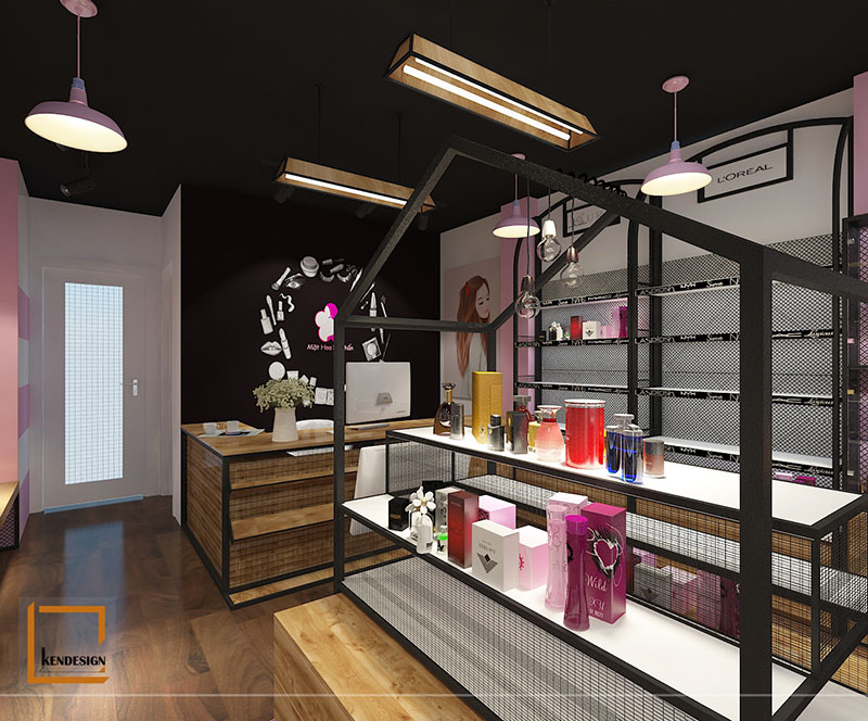 thiết kế shop mỹ phẩm